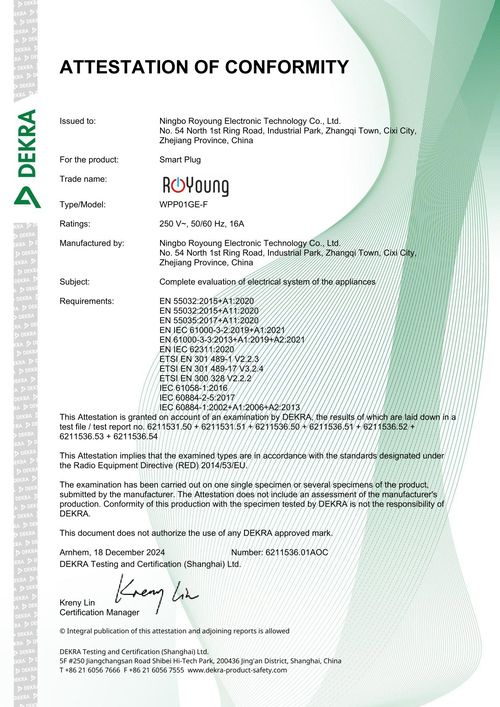 Certificate Of Conformity