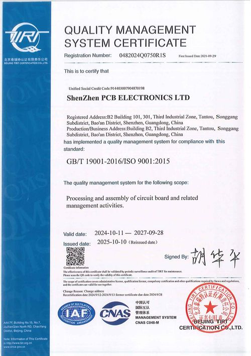 Quality Management System Certification