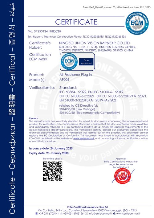 Ecm Certification Certificate