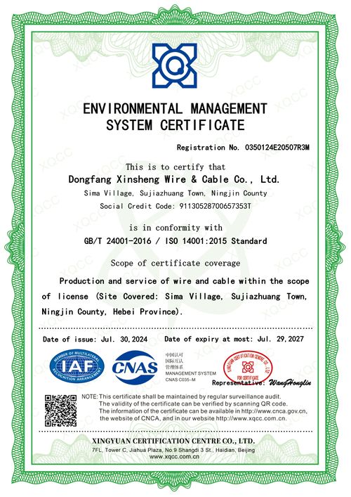 Environmental Management System Certificate