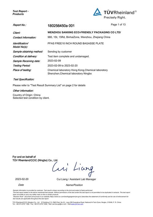Tüv Rheinland Test Report
